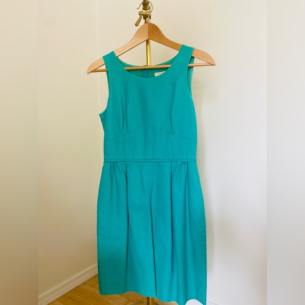 J CREW Teal Cocktail Career Wear Dress Size 00.